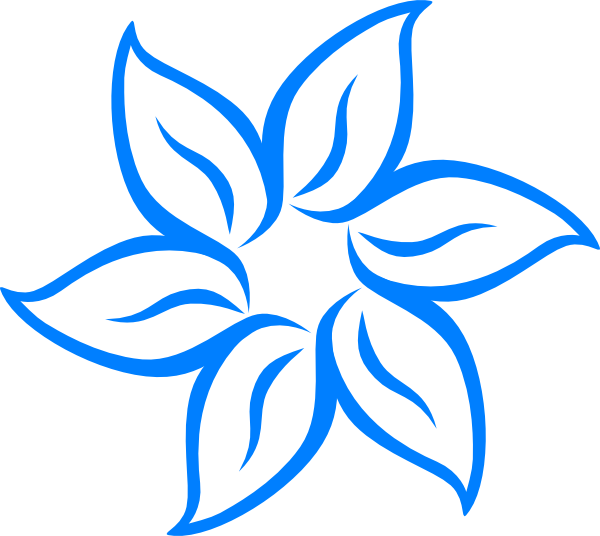 Blue Flower Border - ClipArt Best