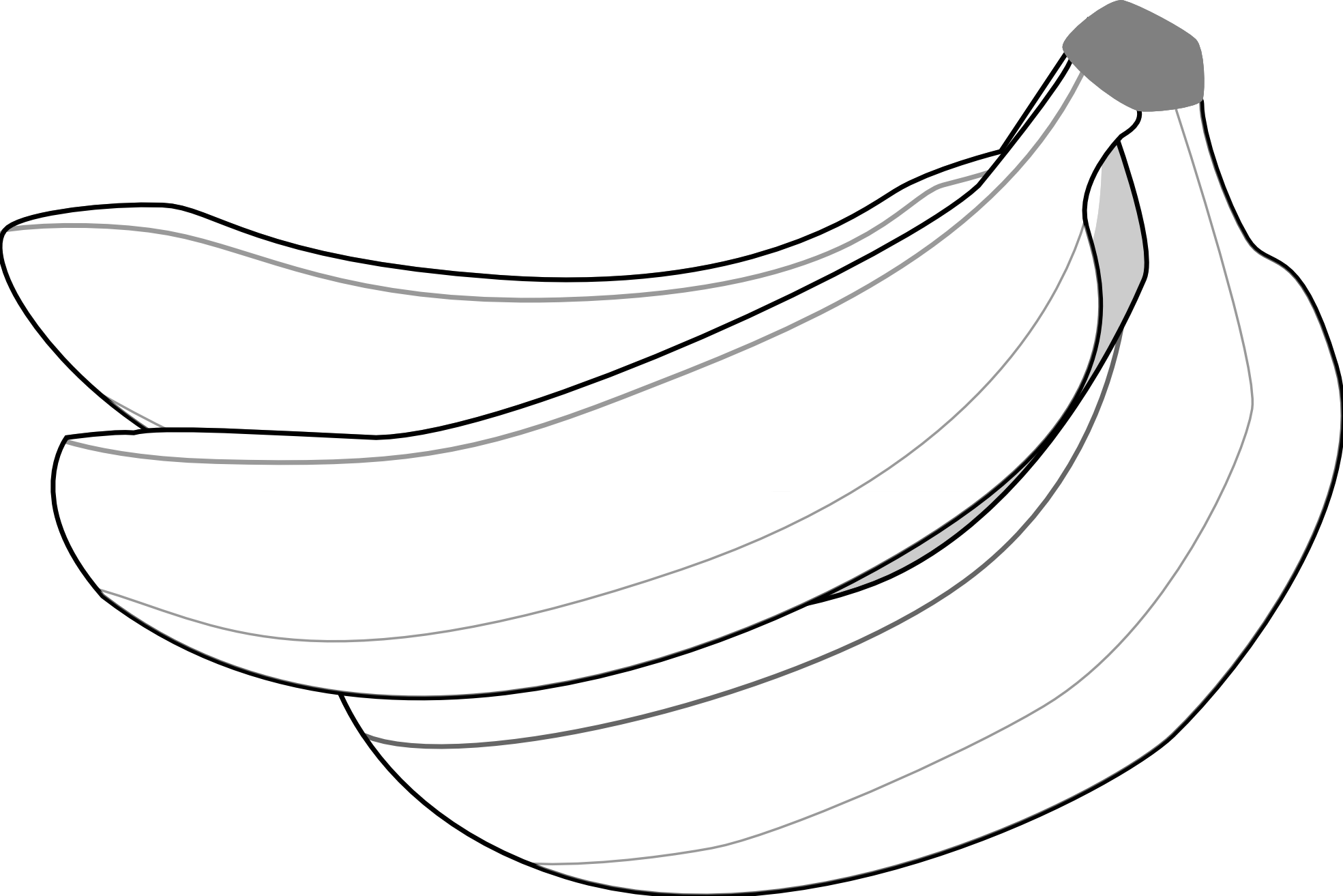 pitr Bananas black white line art Scalable Vector ...