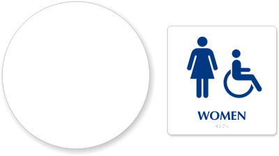 California Women Room Signs - Restroom Signs with Braille