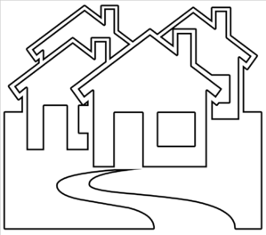 Neighborhood Outline Clip Art - vector clip art ...