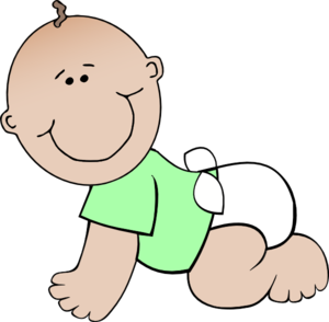 Neutral Baby Crawling Clip Art - vector clip art ...