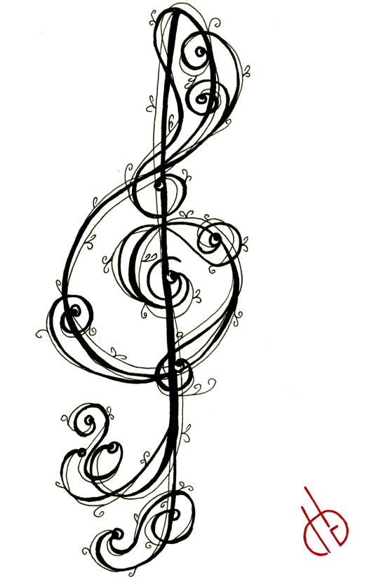 Treble Clef Star Tattoo Design - ClipArt Best - ClipArt Best