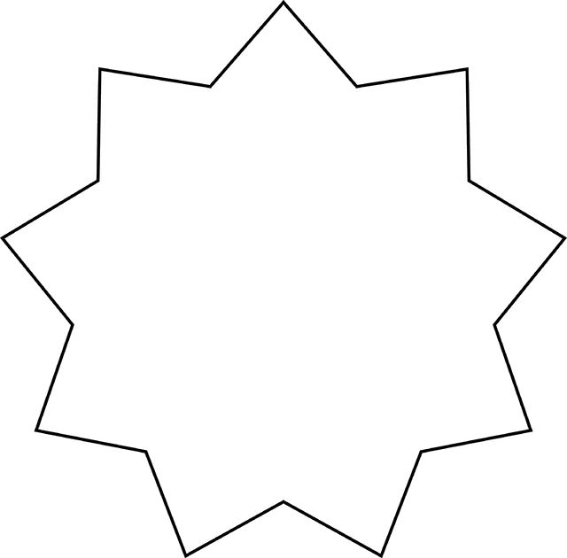 12 pointed star clipart