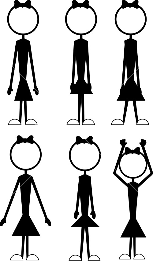 Female Stick Figure Cartoons