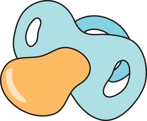 Pacifier Clipart Image - Blue Baby Pacifier