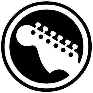 MUSIC GIFTS: GUITAR: DECALS: Rock Band Guitar Decal