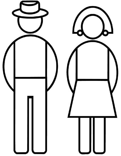 Man and woman symbols vinyl sticker. Customize on line. Symbols ...