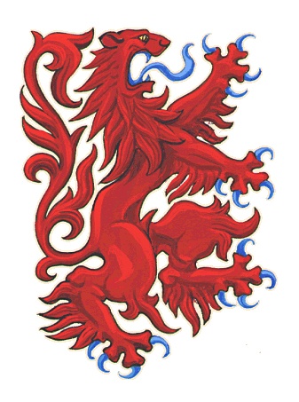 Lion, Blue and Red