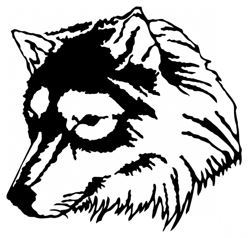 WOLF HEAD 1015 Self adhesive vinyl Sticker Decal | Signs by Post