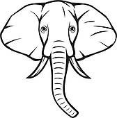 Clipart elephant face - ClipartFox