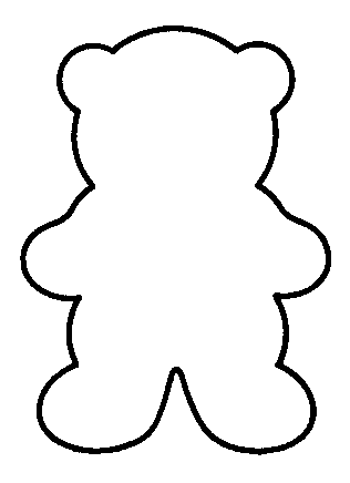 Teddy bear outline clip art