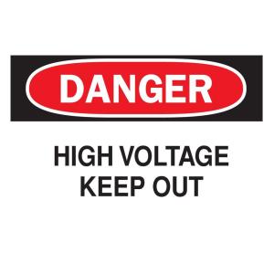 Brady 10 in. x 14 in. Plastic Danger High Voltage OSHA Safety Sign ...