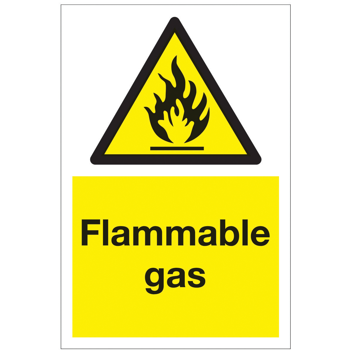 Flammable Gas Safety Sign - Hazard & Warning Sign from BiGDUG UK