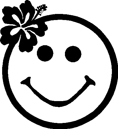 Smiley face clip art black and white