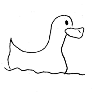 Duck Clipart Black And White - ClipArt Best