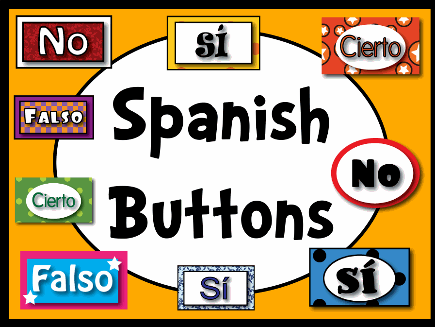 This Resource Pack Contains Buttons In Spanish Si No Cierto Falso 