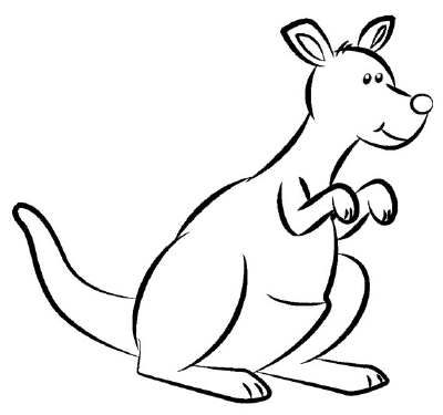 cute kangaroo drawing