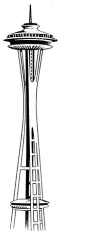 space needle clip art | Free Vintage Clip Art - Seattle's Space ...