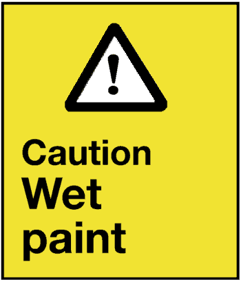 Caution Wet Paint Sign - ClipArt Best