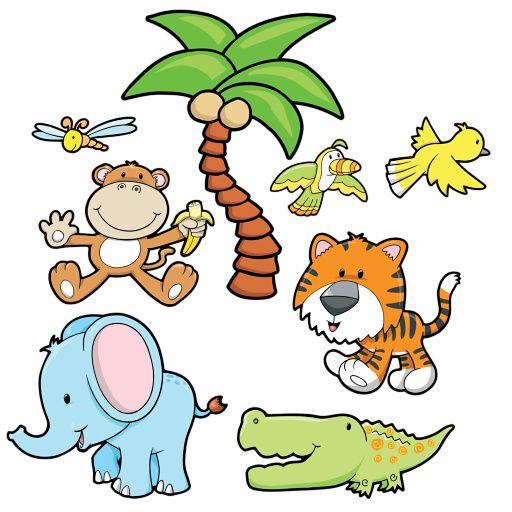 Safari Animal Cartoons For Baby Shower - ClipArt Best