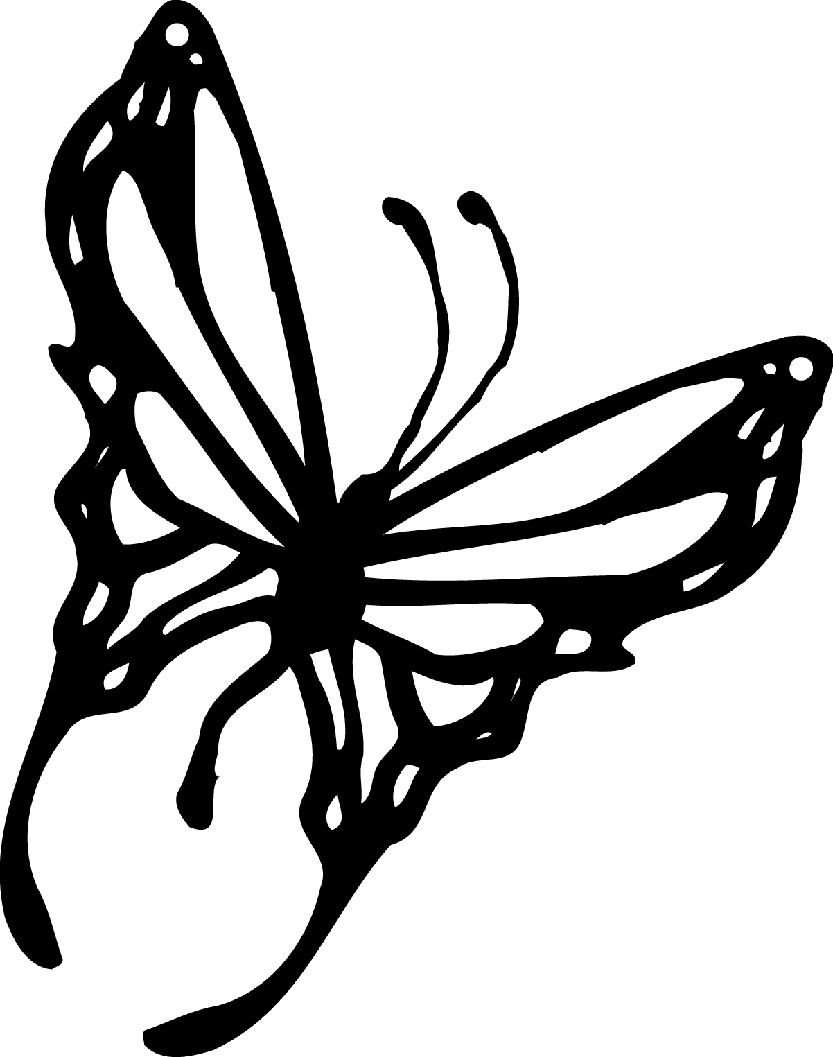 Butterfly Clip Art Black And White - Free Clipart ...