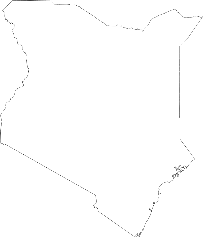 Clipart - Kenya outline map