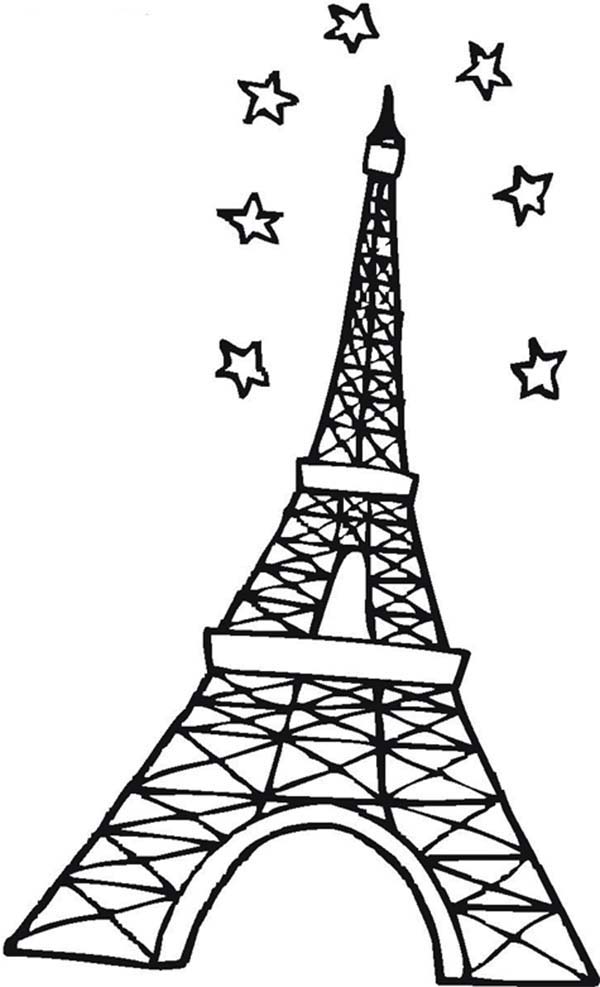 Stunning Eiffel Tower Coloring Page: Stunning Eiffel Tower ...