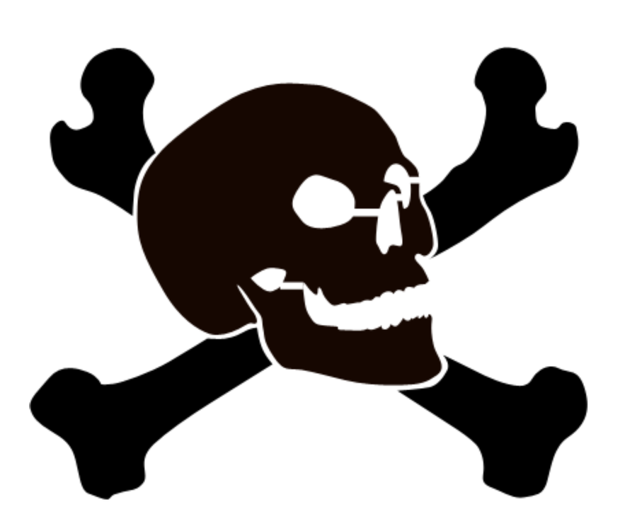 Skull and Crossbones Stencil