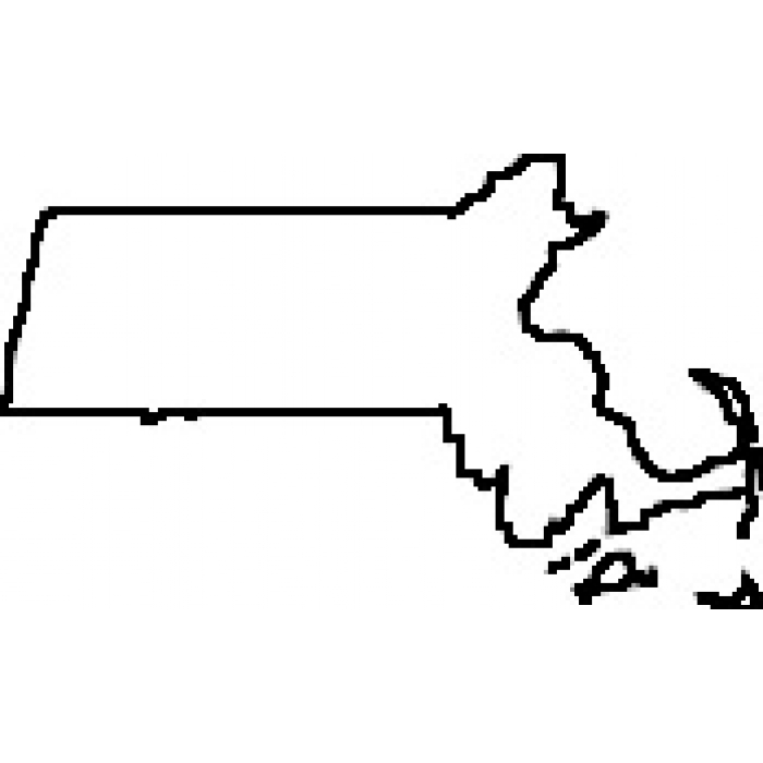Teacher State of Massachusetts Outline Map Rubber Stamp