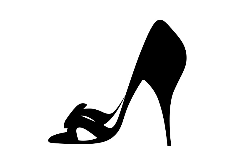 High Heel Shoe Vector Silhouette