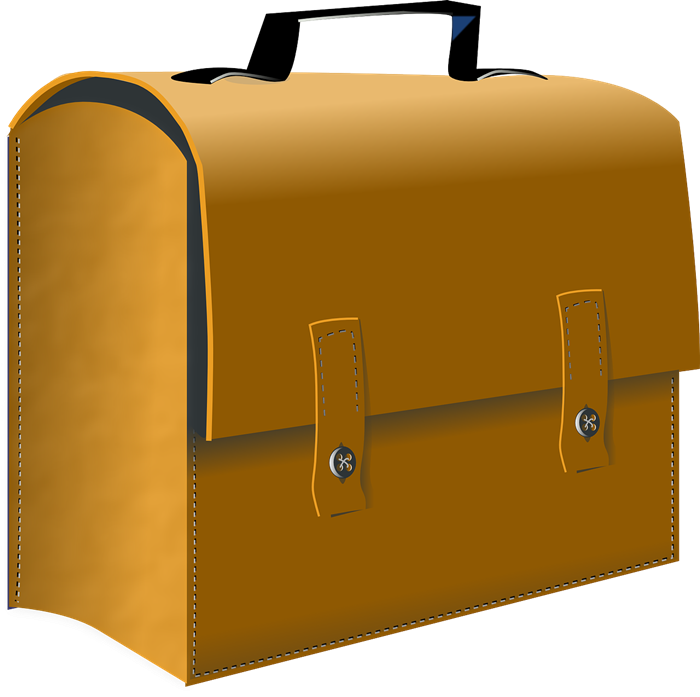 Leather suitcase clipart