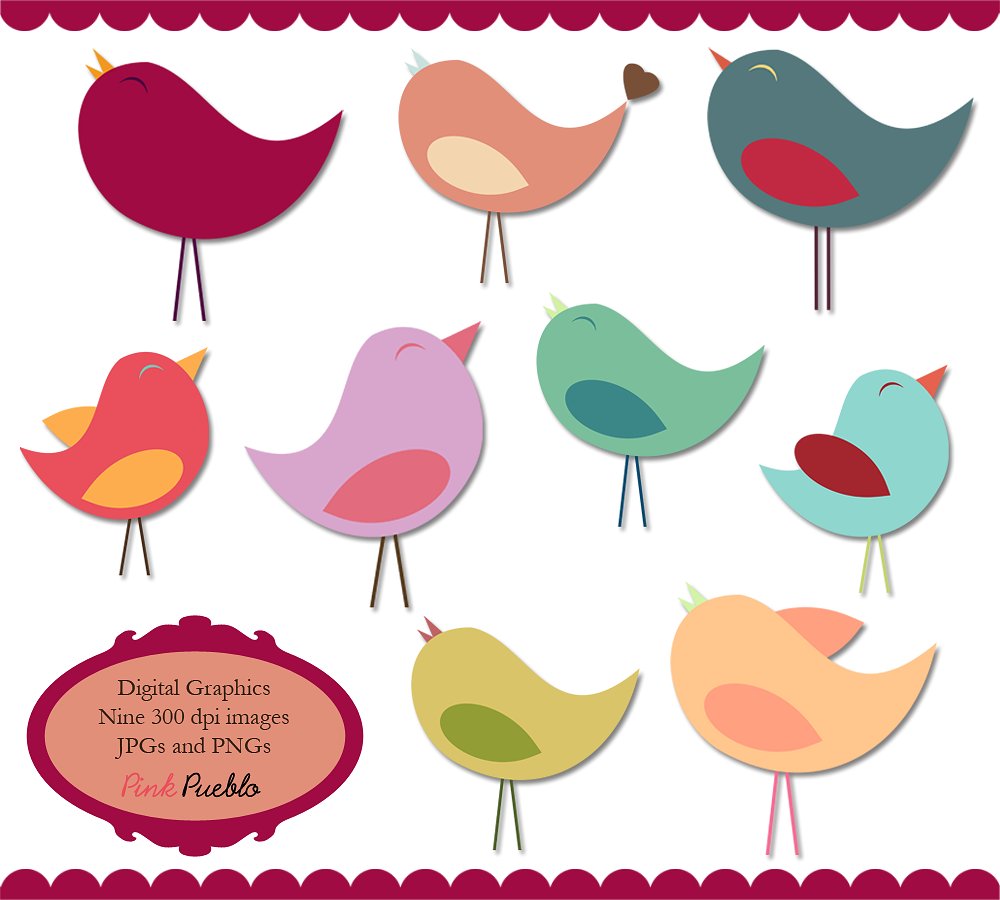 Funky Bird Vectors and Clipart ~ Illustrations on Creative Market