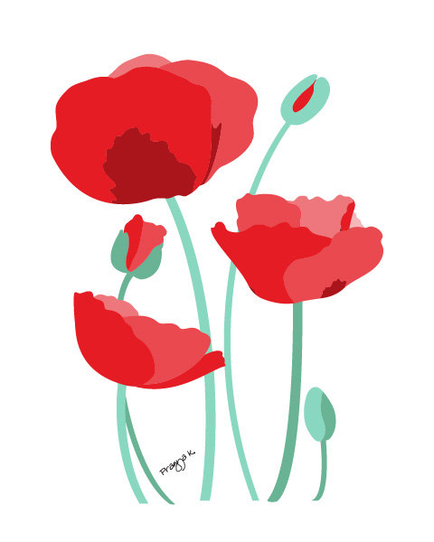 Items similar to Field of Poppies print - Poppy Love - red poppies ...