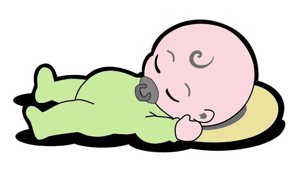 Baby Lying On Back Clipart