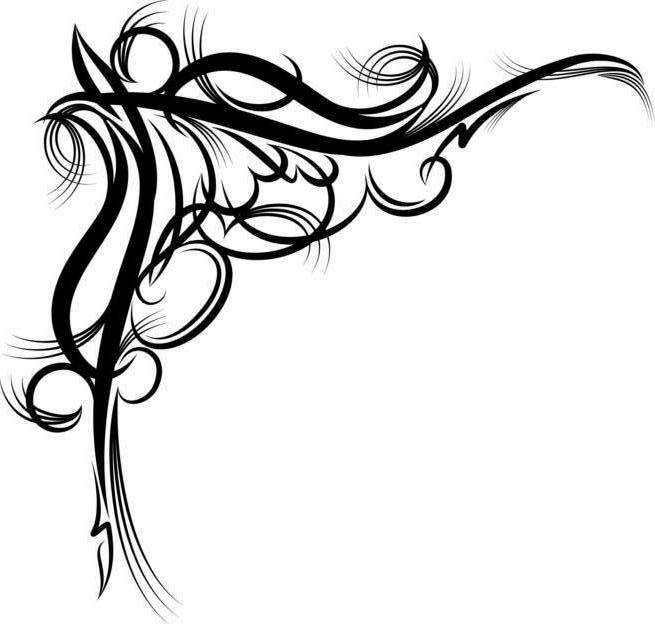 Corner scroll clip art