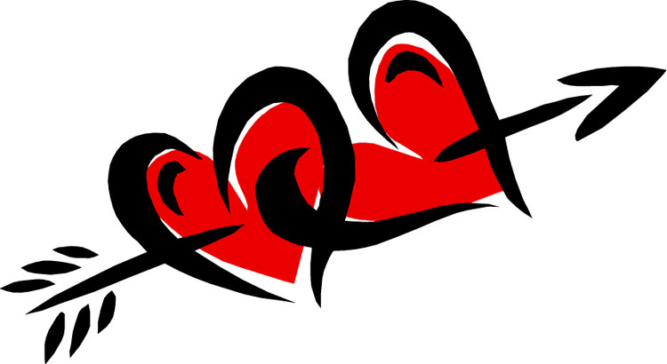 Heart and arrow clipart