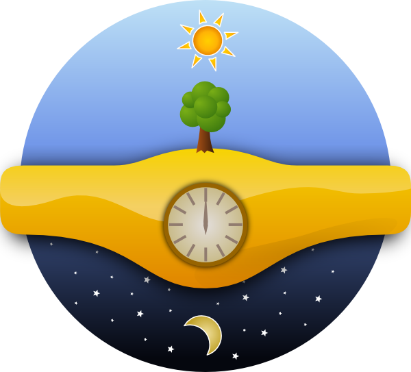 Morning And Night Clipart