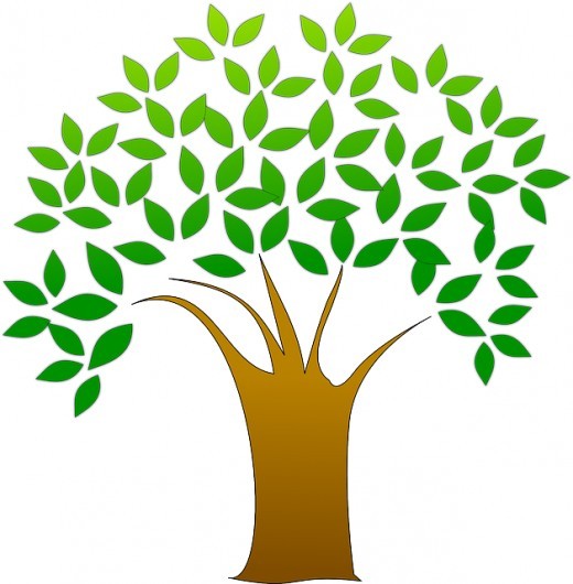 Free clipart of tree with few leaves