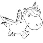Winged Unicorn Coloring Pages For Kids - Cartoon - Photos Of ...