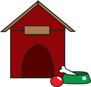 Cartoon dog house clipart