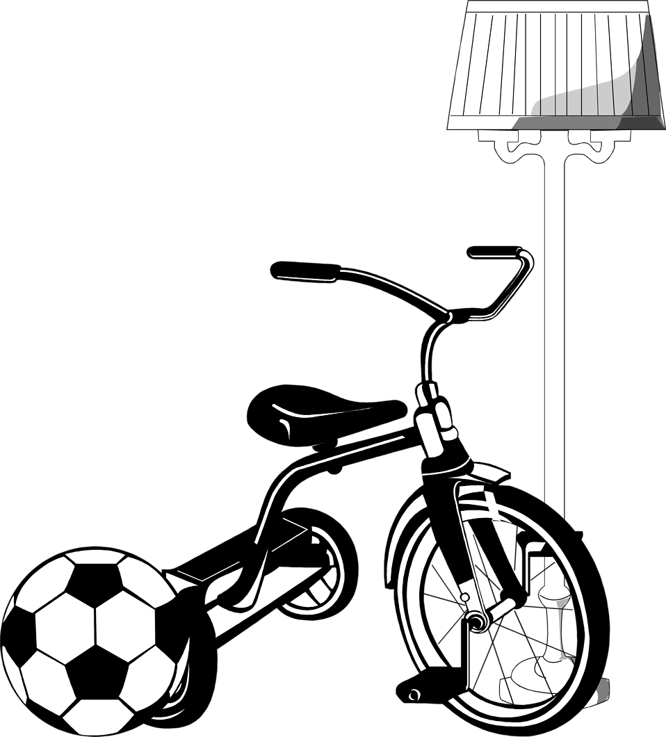 Toys | Free Stock Photo | Illustration of a tricycle and a soccer ...