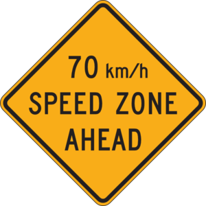 70 Km Per Hour Speed Zone Clip Art - vector clip art ...