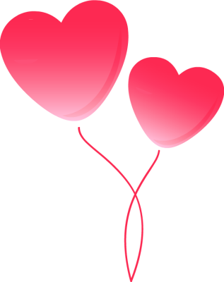 Pink balloons clip art