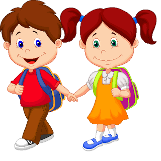 Walking school boy clipart