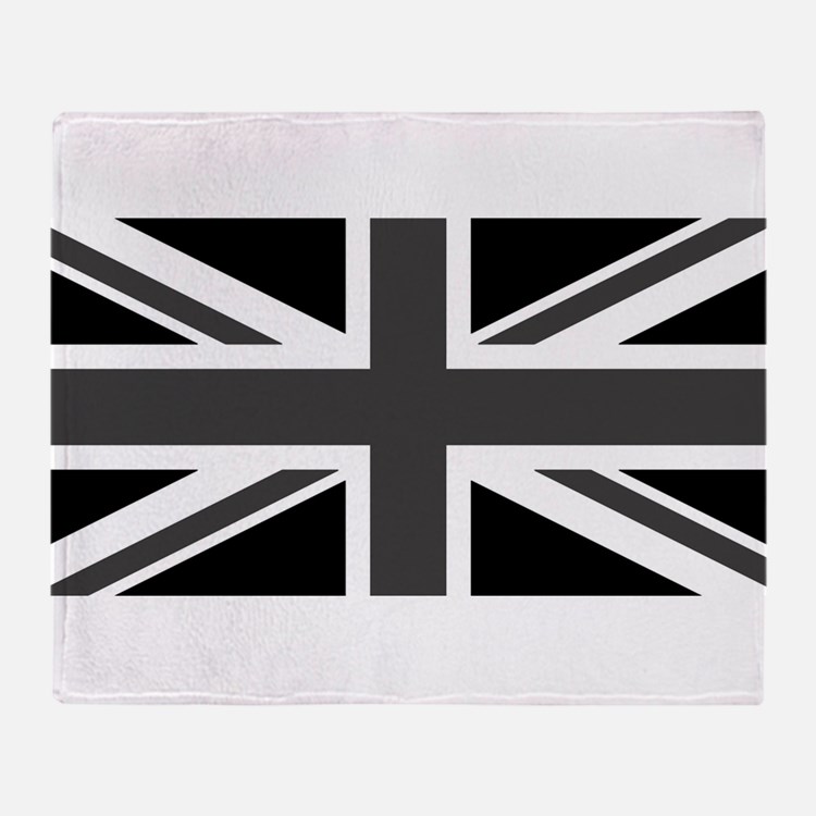 Black And White Union Jack Throw Blankets, Black And White Union ...