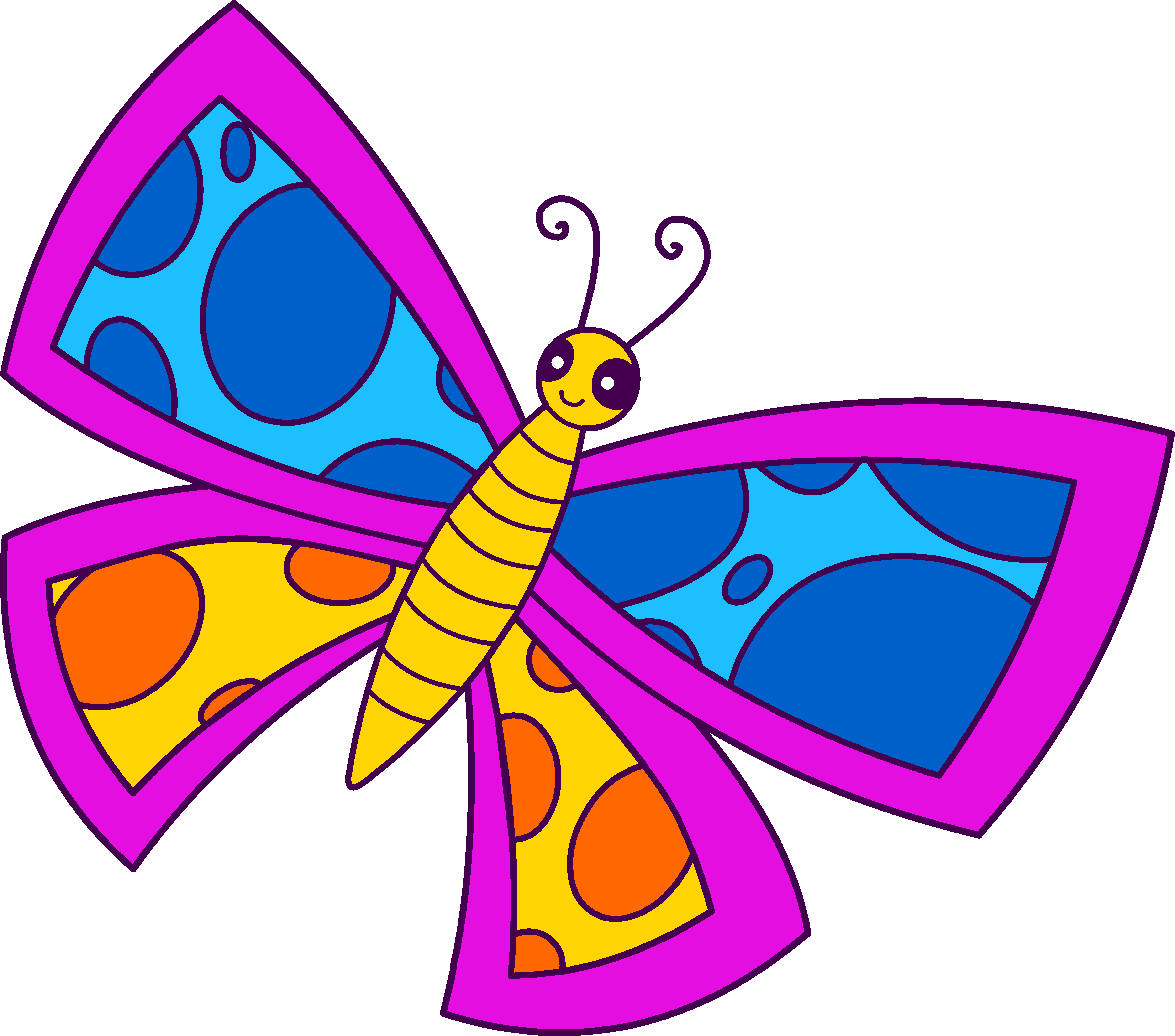 Flying butterfly free clipart