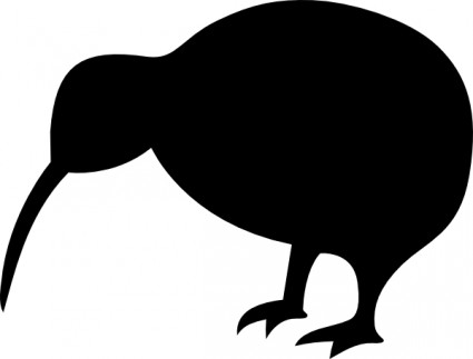 Kiwi Bird Silhouette Clipart - Free to use Clip Art Resource