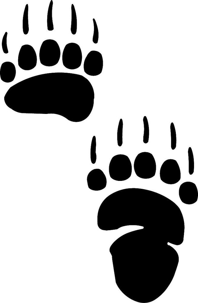 Grizzly bear paw print clip art