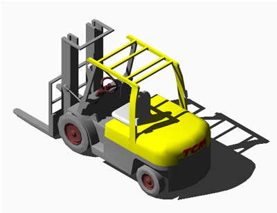 Load vehicle - forklift 3d in AUTOCAD DRAWING | BiblioCAD