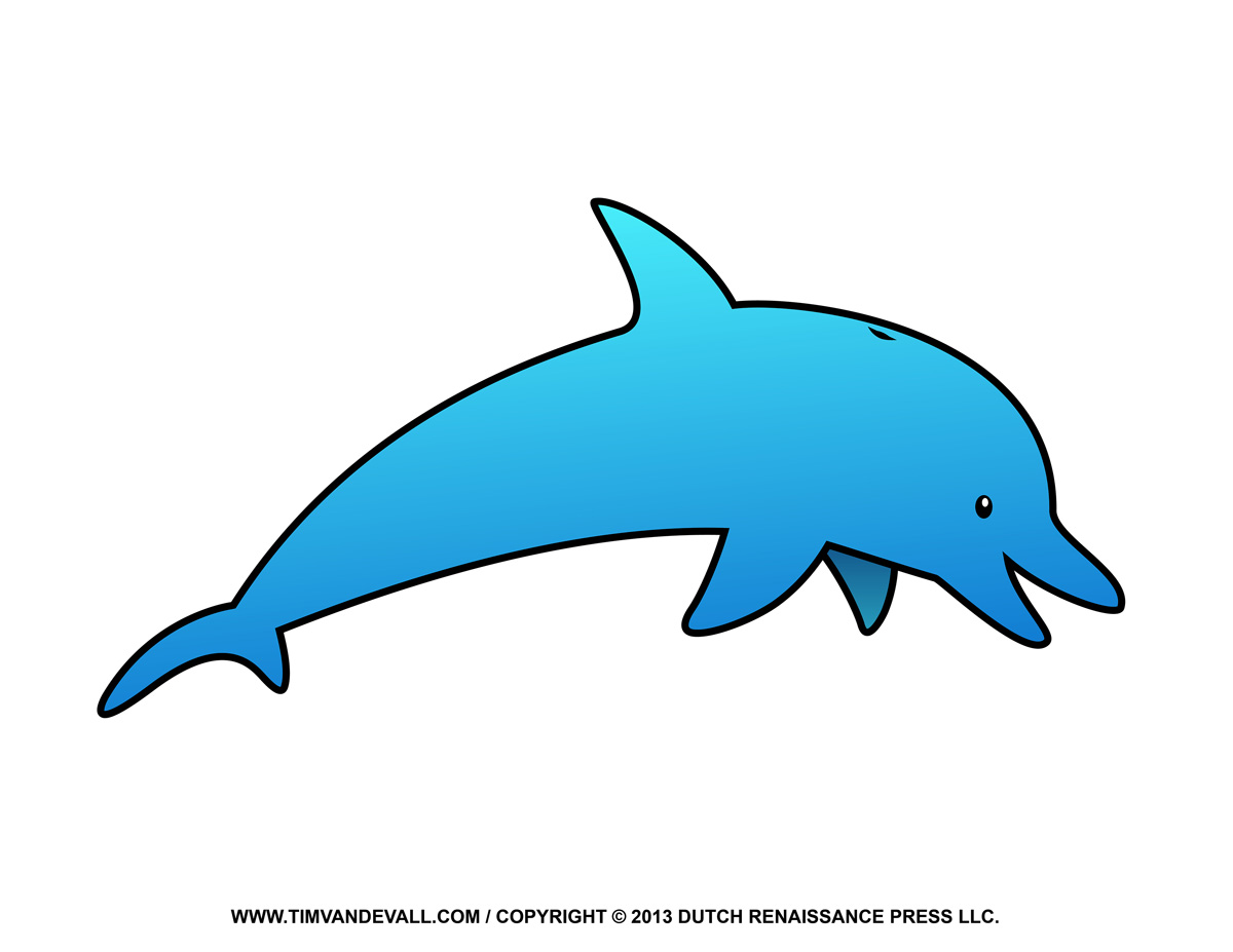 Free Dolphin Clipart, Printable Coloring Pages, Outline & Silhouette